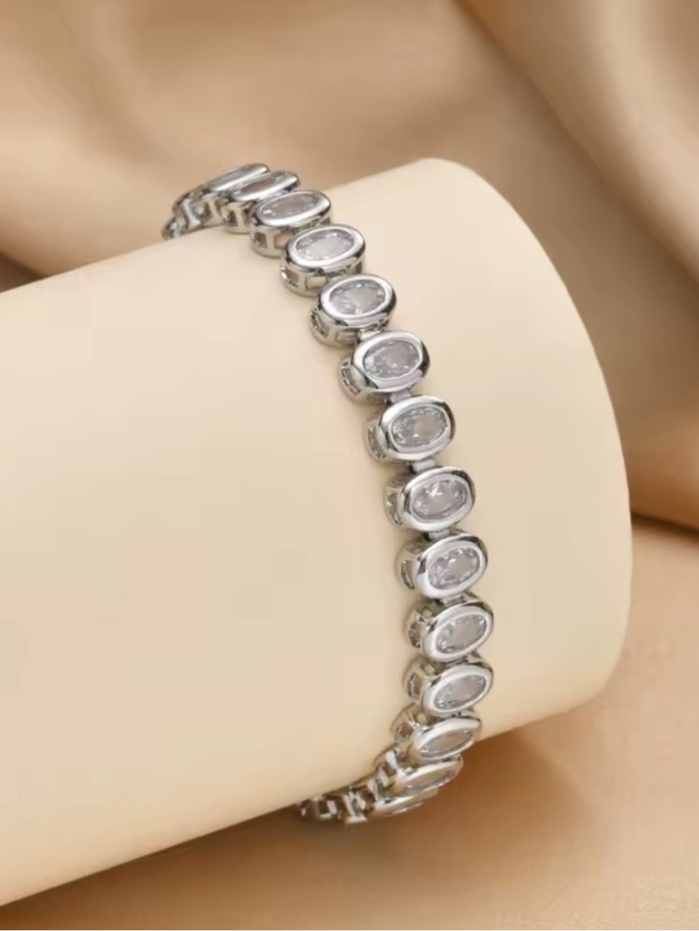Celestial Quartz Silver Link Bracelet